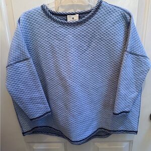 Tuckernuck Blue Quilted Sweatshirt